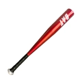 Metallic red aluminum baseball bat with black non-slip grip and white BAT text - 20 inch / Red