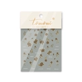 Detail of MS-82 gold flower nail art stickers with elegant floral patterns and cursive text - Realistic Floral & Art Words (MS-82)