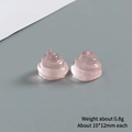 Détail de breloques en résine rose avec dimensions 10x12mm et poids 0,8g - Rose Clair Lumineux