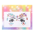 Face and body jewels multi-colored acrylic gem stickers for festive costume makeup - Style DE-1-1 / Multi-color