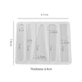 Translucent silicone hair clip mold with 5 geometric cavities for DIY resin jewelry making - No. 4 Hair Clip Mold / Translucent White
