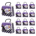 Purple Halloween candy gift boxes with Happy Halloween print and black checkered patterns - Purple Handbag