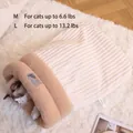 Sacco nanna per gatti in velluto beige e pile per piccoli animali domestici - Taglia M / Bianco avorio