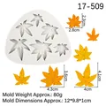 Maple leaf shaped silicone mold for fondant and chocolate cake border decoration - Style 2-Maple Leaf / Gray