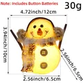 Muñeco de nieve luminoso con bufanda marrón y luz LED cálida, pesa 30g y mide 10cm - Estilo de bufanda de rejilla