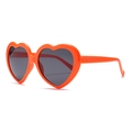 Gafas de sol de corazón extragrandes en plástico naranja vibrante para estilo fiesta - Montura Naranja Lentes Negro Gris
