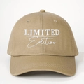 Casquette baseball en coton kaki avec broderie 3D LIMITED Edition sur le devant - Khaki Foncé