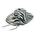 Chapeau de cowboy classique à motif zèbre avec corde assortie pour fêtes et spectacles - Taille Unique / Zèbre Noir et Blanc
