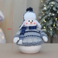 Cute 35cm blue Christmas snowman doll with knitted sweater and earmuff hat decor - 35cm / Lei Feng Hat Snowman