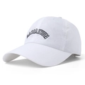 Gorra de béisbol blanca de secado rápido con bordado para protección solar al aire libre - Ajustable / Blanco