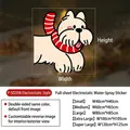 Christmas cartoon puppy static glass sticker size guide for holiday home decoration - Christmas Corgi / Small (40x40cm)