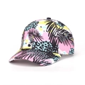 Tie-dye baseball cap with tropical fruit print and leopard patterns in vibrant colors - Tropical Graffiti Leopard Print Style (30#)
