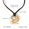 Dettaglio del ciondolo a spirale in oro 18K con dimensioni e specifiche tecniche - Stile Spirale Dorata (HC-N40583)
