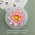 3D lotus silicone mold for DIY soap and cake decoration with 5x1.9cm finished flower size - Lotus