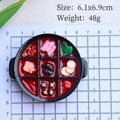 Miniature hot pot fridge magnet detailing 6.1x6.9cm size and 48g weight measurements - Nine-Grid Hot Pot (No Magnet)