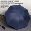 Navy blue manual reverse folding umbrella with UV protection and black glue inner coating - Manual Reverse Folding / Navy Blue