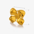 Anello a quadrifoglio esagerato in acciaio inossidabile placcato oro 18K con misure - Oro