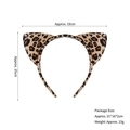 Leopard print cat ear headband for Halloween costume with brown and black spot pattern - Brown Leopard Ear Headband