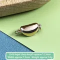 Rose gold ingot-shaped 925 silver clasp for pearl bracelets and necklaces, 12.3mm x 7.5mm - Rose Gold Large