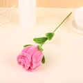Handmade pink velvet pipe cleaner rose flower bouquet for Valentine gift idea - Finished Bare Flower-Light Pink
