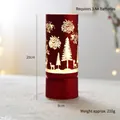 Red 20cm Christmas hollow lantern with reindeer pattern for holiday home decoration - Red Goblet