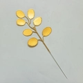 Branche décorative de feuilles d'eucalyptus dorées artificielles pour compositions - Branche à Sept Feuilles