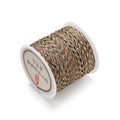 Detailed macro view of 0.8mm polyester braided cord rolls for DIY jewelry making - Colorful Thread