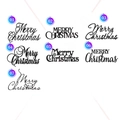 Seven acrylic Merry Christmas cake topper font styles with numbered labels on white background - Merry Christmas Style 1 Gold