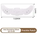 Metallic silver freckle face stickers with star pattern for party makeup 150x52mm - Silver Stamping Freckle Face Patch(QT-0105)