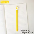 Cartoon neutral pen with cute poached egg silicon topper on white notebook - Fried Egg
