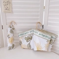 French style folding umbrella with wild chrysanthemum print and gold U-shaped handle - Golden Silk Chrysanthemum With Color Glue Coating