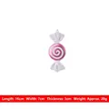 Pink candy swirl Christmas ornament with glitter finish and white wrappers - 16CM Pink White Candy (Single)