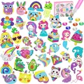 DIY kids gem diamond painting kit featuring various cute cartoon animal stickers - Generic Cartoon Mix / SYT-10