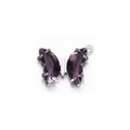 Stainless steel butterfly pendant with purple crystals for DIY jewelry making - Light Purple