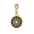 Pendentif d'Halloween en toile d'araignée dorée et noire avec fermoir à ressort - Toile d'araignée (Fermoir à Ressort)