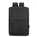 Black business laptop backpack with USB charging port and sleek waterproof design - 1329 Style-Black