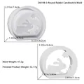 Detail of round bunny silhouette silicone mold with dimensions and weight for resin casting - Round Bunny Candlestick 03 Mold