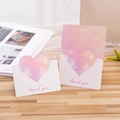 Minimalist white greeting card featuring a pink gradient 3D heart and Thank You text - Thank You / Light Pink