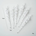 Set of 6 transparent icicle ornaments for Christmas tree with realistic ice texture - Transparent Spiral Icicles 6 Pcs