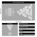 Merry Christmas static window decal featuring white snowflake tree design 40x60cm size - White Snowflake Xmas Tree (40*60cm)
