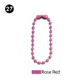 Rose red metal ball chain accessory with secure connector for DIY jewelry and charms - Rose Red