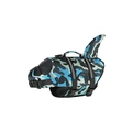 Blue shark camo pet life jacket with dorsal fin and adjustable safety straps - XS / Blue Camouflage