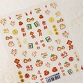 Adesivi per unghie Capodanno Cinese con buste rosse e motivi yuanbao dorati portafortuna - Auguri di Aumento di Stipendio (TS-3523)