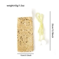 Detailed size specifications for a gold sequin wine bottle cover with white faux fur collar - Gold