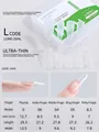 Nail extension tips sizing chart for thin almond and trapezoid press-on false nails - Long Oval (Size L)