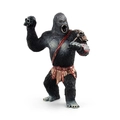 Realistic black gorilla warrior action figure with gold armor and skull detail - Battle Gorilla with Red Armor (LX836 380g)
