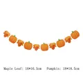 Thanksgiving pumpkin and maple leaf banner set for festive party decoration - Pumpkin Maple Leaf Banner