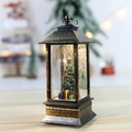Bronze-Weihnachtslaterne mit Mini-Baum und Geschenkboxen für die festliche Tischdekoration - Innen Weihnachtsbaum