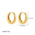 Detailansicht goldener Creolen mit 16mm Durchmesser und Gewichtsangabe in Hochglanz - 16mm Gold (T186_1)