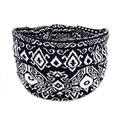Bohemian style wide stretch headband featuring black and white geometric knit pattern - 54-Black White Geometric Loop